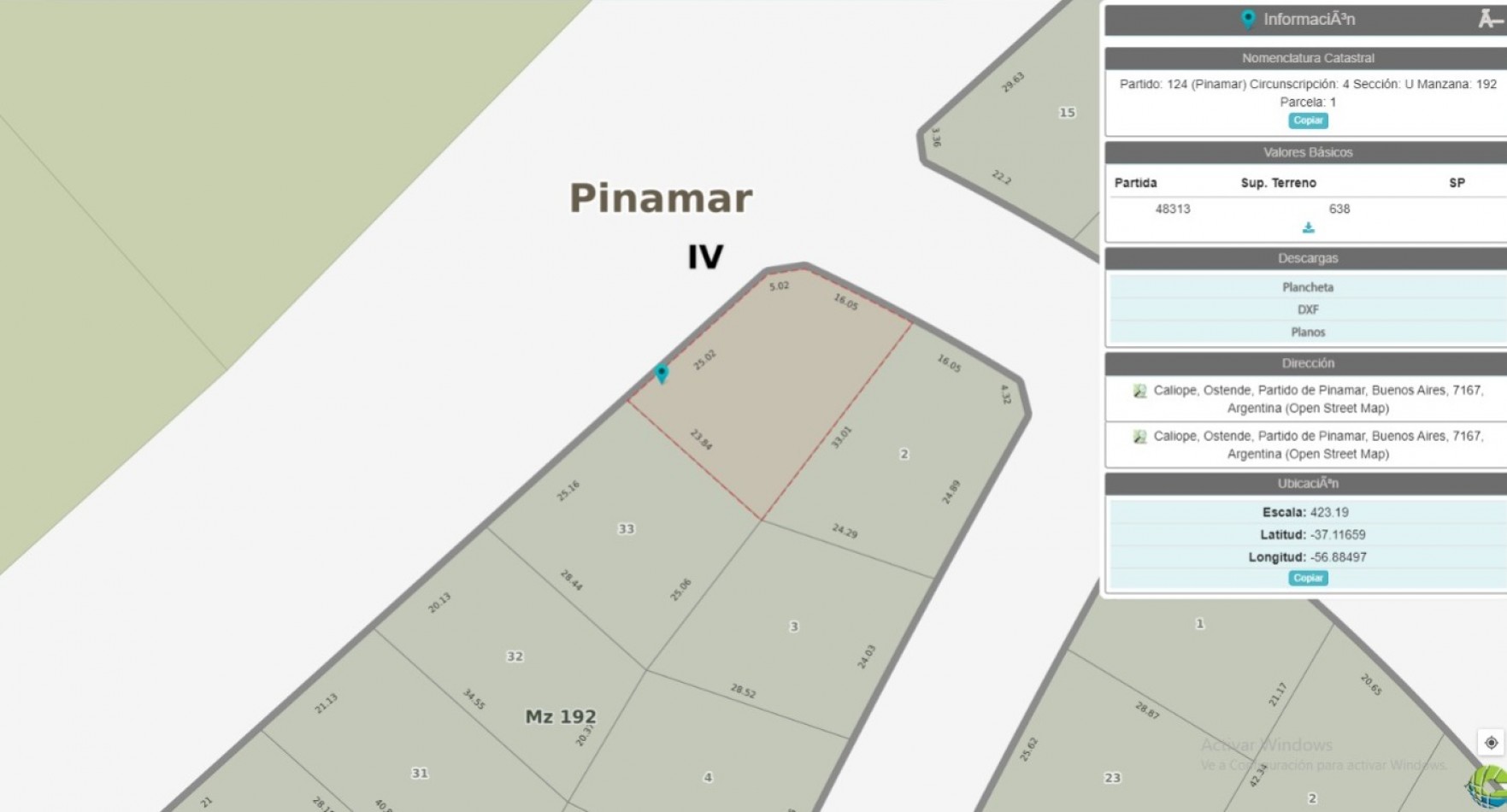 Lotes a la venta Barrio Nayades Pinamar.